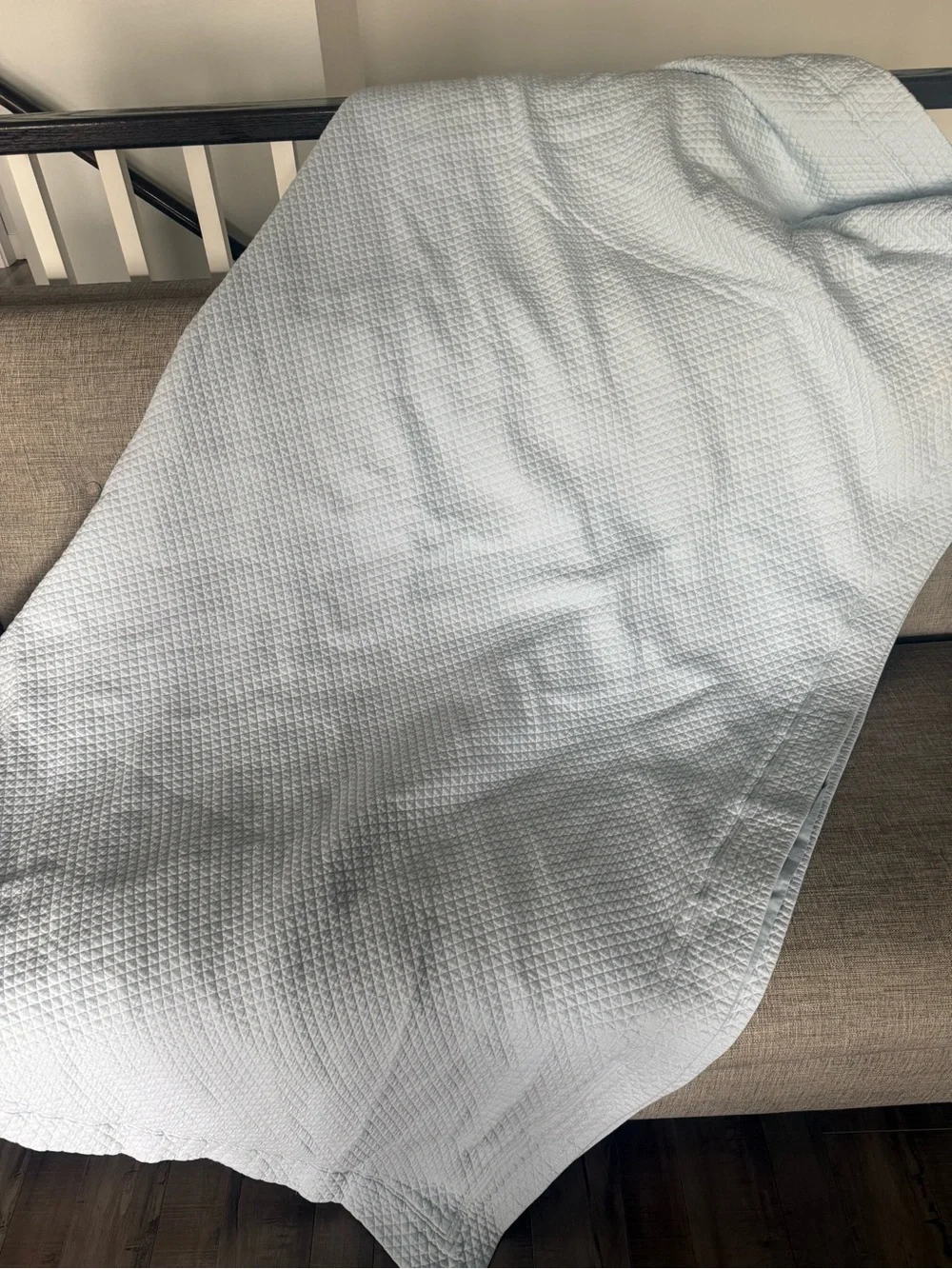 Classic Light Blue Quilted Duvet Cover - Westpoint Stevens